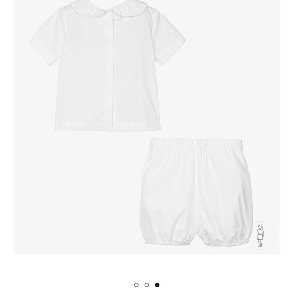 NEW! Baby boy white cotton Buster Suit